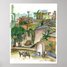 Mexican Village Poster