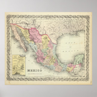 Mexico Map Posters 