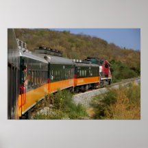 Mexico, Chihuahua, Copper Canyon. Views from Poster