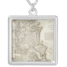 Mexico city map custom necklace