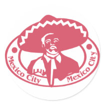Mexico City Stamp stickers by alternateworlds Mexico City Stamp stickers
