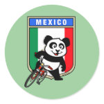 This cute cycling panda stands in front of a Mexican flag with his bike. This original design makes a perfect gift for bicycling fanatics in Mexico. Great for everyone who loves cute pandas and biking.