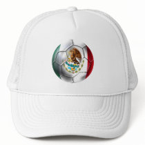 Mexico el Tri soccer ball Mexican flag gear Trucker Hat