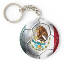 Mexico el Tri soccer ball Mexican flag gear Key Chain