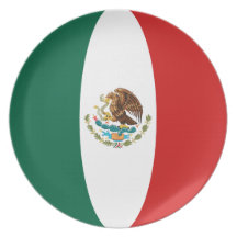 Mexico Fisheye Flag Plate