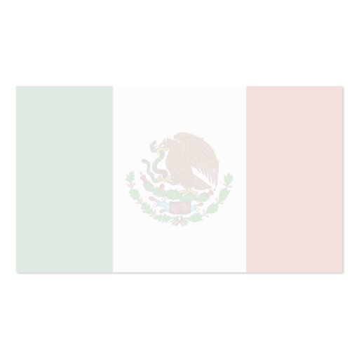 Mexico Flag Business Card (back side)