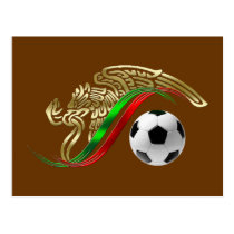 Mexico flag emblem Soccer futbol Logo postcards