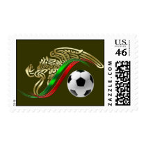 Mexico flag emblem Soccer futbol Logo Stamp