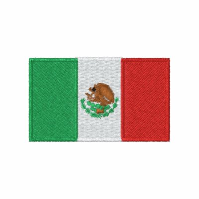 Mexico flag embroidered men's polo shirt Mexico flag embroidered men's polo shirt