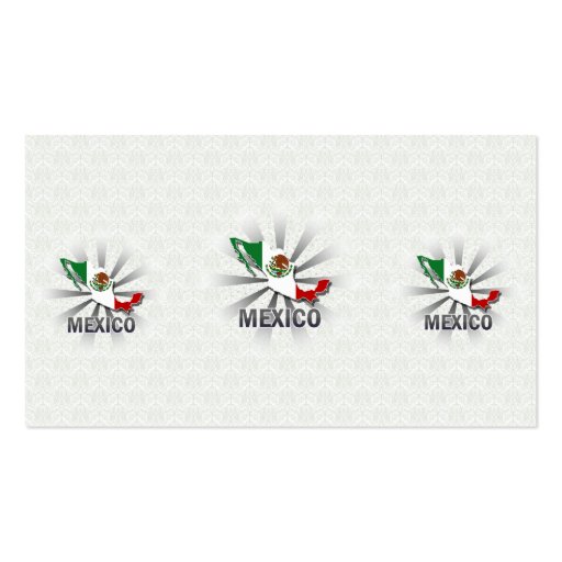 Mexico Flag Map 2.0 Business Cards (back side)