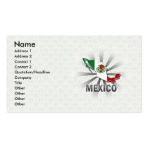 Mexico Flag Map 2.0 business cards