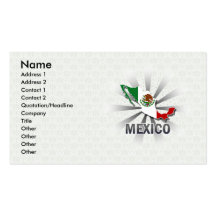 Mexico Flag Map 2.0 Business Cards