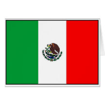 MEXICO FLAG - NATIONAL MEXICAN FLAG CARD