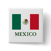 Mexico Flag Pin Back Button