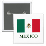 Mexico Flag Pin Back Button