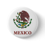 Mexico Flag Seal Pinback Buttons
