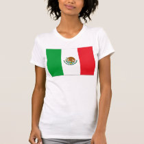 Mexico Flag T-Shirt Mexican Flag Woman's t-shirts