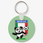 This adorable little panda is too cute! He's featured in front of a large flag from Mexico and ready to play football and score some goals. This cute design is perfect for football players and soccer fans.