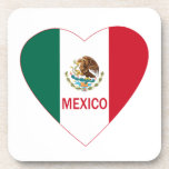 Mexico Heart Beverage Coasters