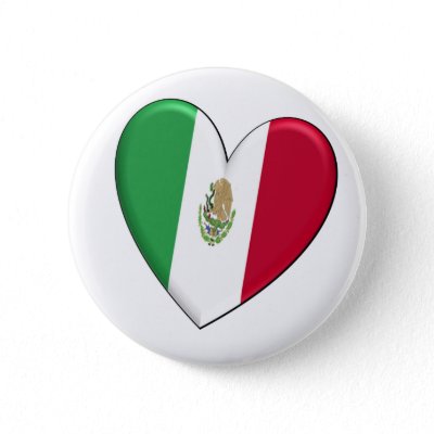 Mexico Heart Flag Button