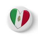 Mexico Heart Flag Button by WearFlags Mexico Heart Flag Button