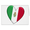 Mexico Heart Flag Card by WearFlags Mexico Heart Flag Card