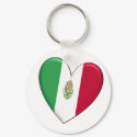 Mexico Heart Flag Keychain by WearFlags Mexico Heart Flag Keychain