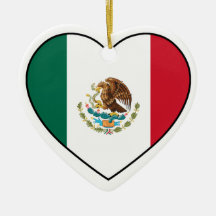 Mexico Heart Ornament for Christmas Tree