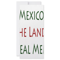 Mexico Is The Land Of Real Men Full Color Rack Card