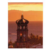 Mexico, Jalisco, Puerto Vallarta. Church tower Postcard
