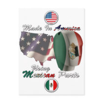 Mexico Made In America Using Mexican Parts postcards by AeonicLatinos Mexico Made In America Using Mexican Parts postcards