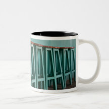 Mexico, Oaxaca, Green Bar Stools line wall Mug