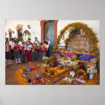 Mexico, Oaxaca Province, Ocotlan, students in Posters