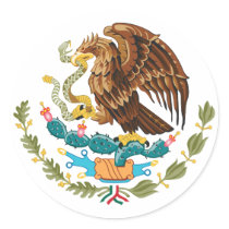 Mexico Official Coat Of Arms Heraldry Symbol stickers by inquester Mexico Official Coat Of Arms Heraldry Symbol stickers