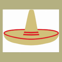 mexico party sombrero postcards