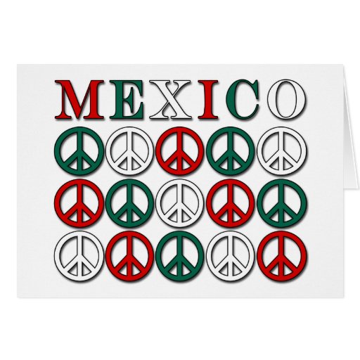 Mexico Peace Signs Greeting Card | Zazzle