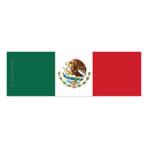 Mexico Plain Flag Business Card (back side)