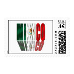Mexico Reflection logo flag for Mexicans postage