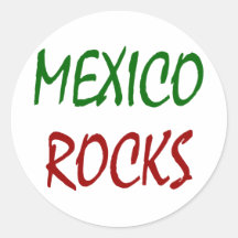 Mexico Rocks Round Sticker