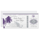 Mexico Save the Date Boarding Pass Personalized Invites