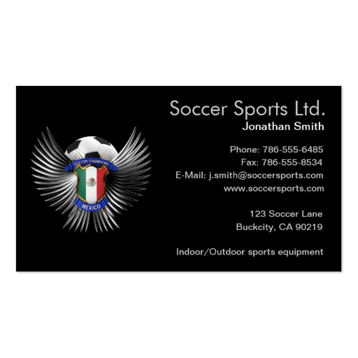 Mexico Soccer Champions Business Card Templates