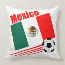 Mexico Soccer Team Throw Pillows