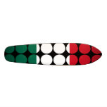 Mexico Stylish Girly Chic : Polka Dot Mexican Flag Skate Board Deck
