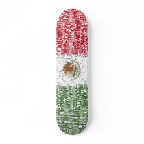 Mexico Textual Skateboard by bandera Mexico Textual Skateboard