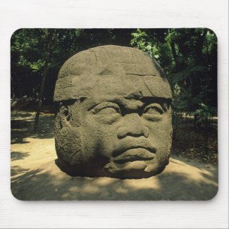 Mexico, Villahermosa, giant Olmec head, La Venta