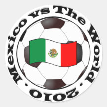 Mexico vs The World 2010 Round Stickers