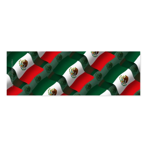 Mexico Waving Flag Business Card (back side)