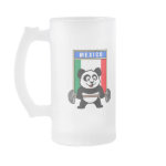 This cute bodybuilding panda loves weightlifting. He stands in front of a large flag of Mexico. Look how easy he lifts that heavy barbell loaded with weight plates. This design is too cute. Great gifts here for anyone from Mexico who loves weightlifting.