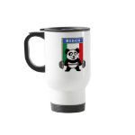 This cute bodybuilding panda loves weightlifting. He stands in front of a large flag of Mexico. Look how easy he lifts that heavy barbell loaded with weight plates. This design is too cute. Great gifts here for anyone from Mexico who loves weightlifting.