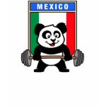 This darling little <b>panda bear</b> is too cute! Panda loves to lift weights! Weightlifting Panda is getting ready to lift a barbell. Show your support for the Mexican Weightlifting Team with this cute panda weightlifter shirt!
